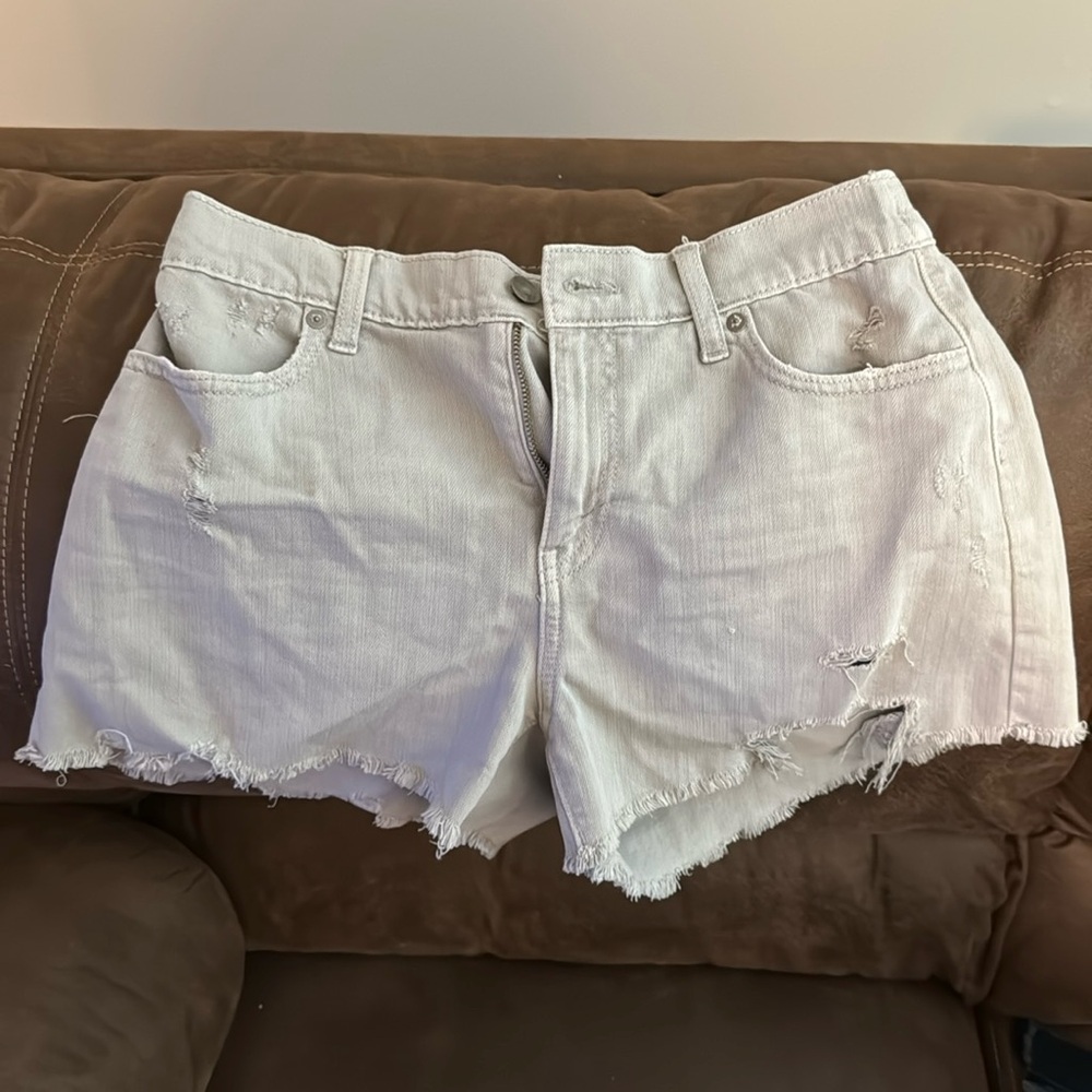Aerie Gray Cutoff Shorts
